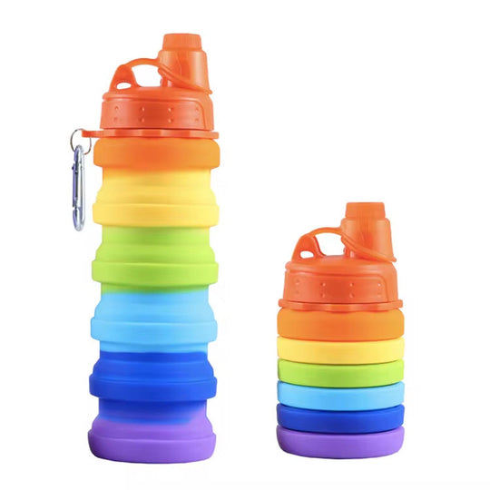 Unisex Faltbare Trinkflasche mit Karabiner 2
