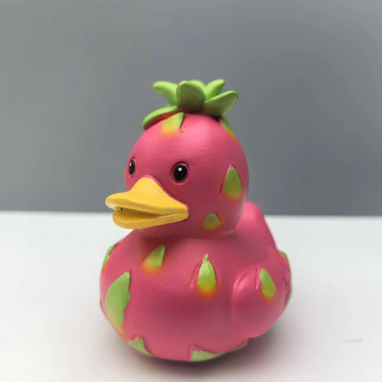 Unisex Gummiente mit Erdbeermotiv Verspieltes Badezimmeraccessoire 0