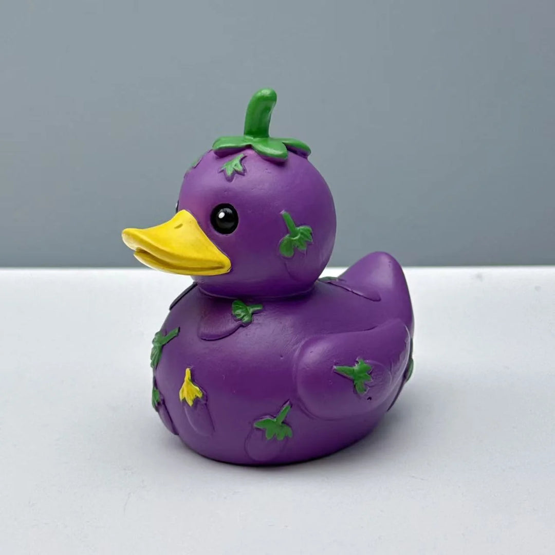 Unisex Gummiente mit Gemüsemotiv verspieltes Design 0