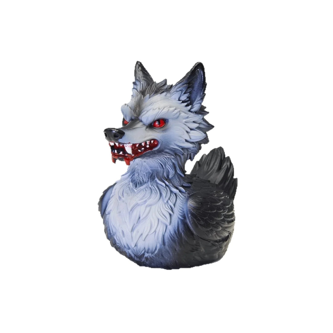 Unisex Gummiente mit Wolfsmotiv Gruseliges Design 5
