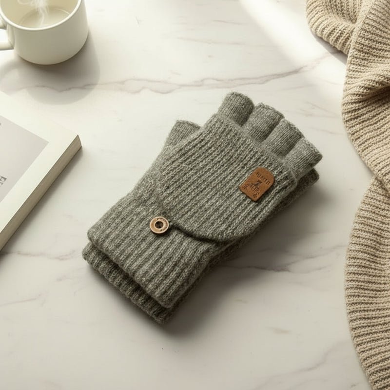 Unisex Halbfingerhandschuhe mit Touchscreen-Funktion für Winteraktivitäten 0