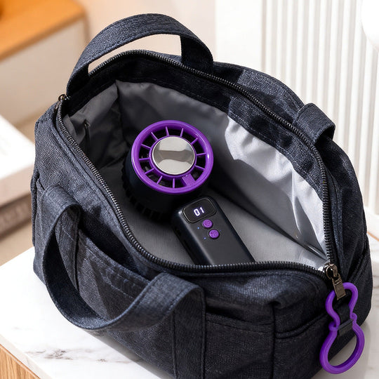 Unisex Handventilator Tragbar mit Digitalanzeige und Verstellbarem Nackengurt 3