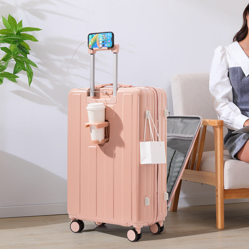 Unisex Hartschalenkoffer mit Integrierter Ladestation und Modernem Design für Handgepäck 1