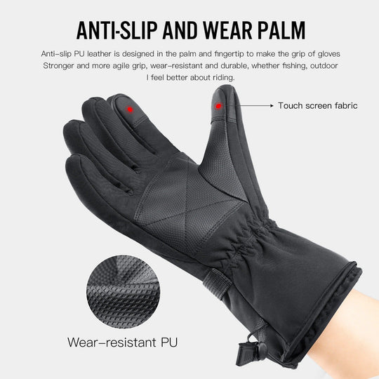 Unisex Heizhandschuhe mit Touchscreen-Funktion und Verstellbarer Wärme für Winteraktivitäten 4