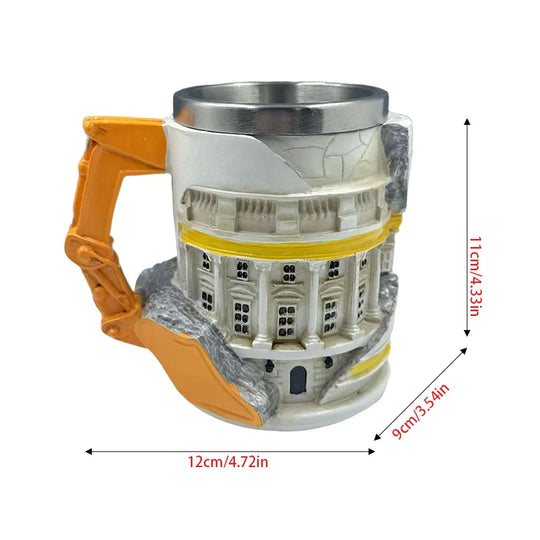 Unisex Kaffeebecher mit Baukran-Design Kreativ 0