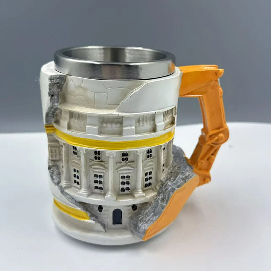 Unisex Kaffeebecher mit Baukran-Design Kreativ 2