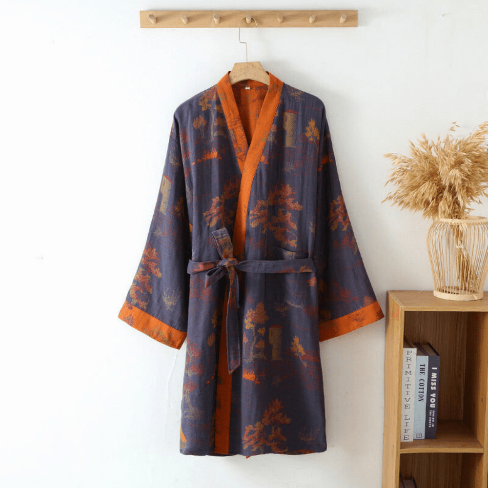 Unisex Kimono Bademantel im Retro-Stil 0