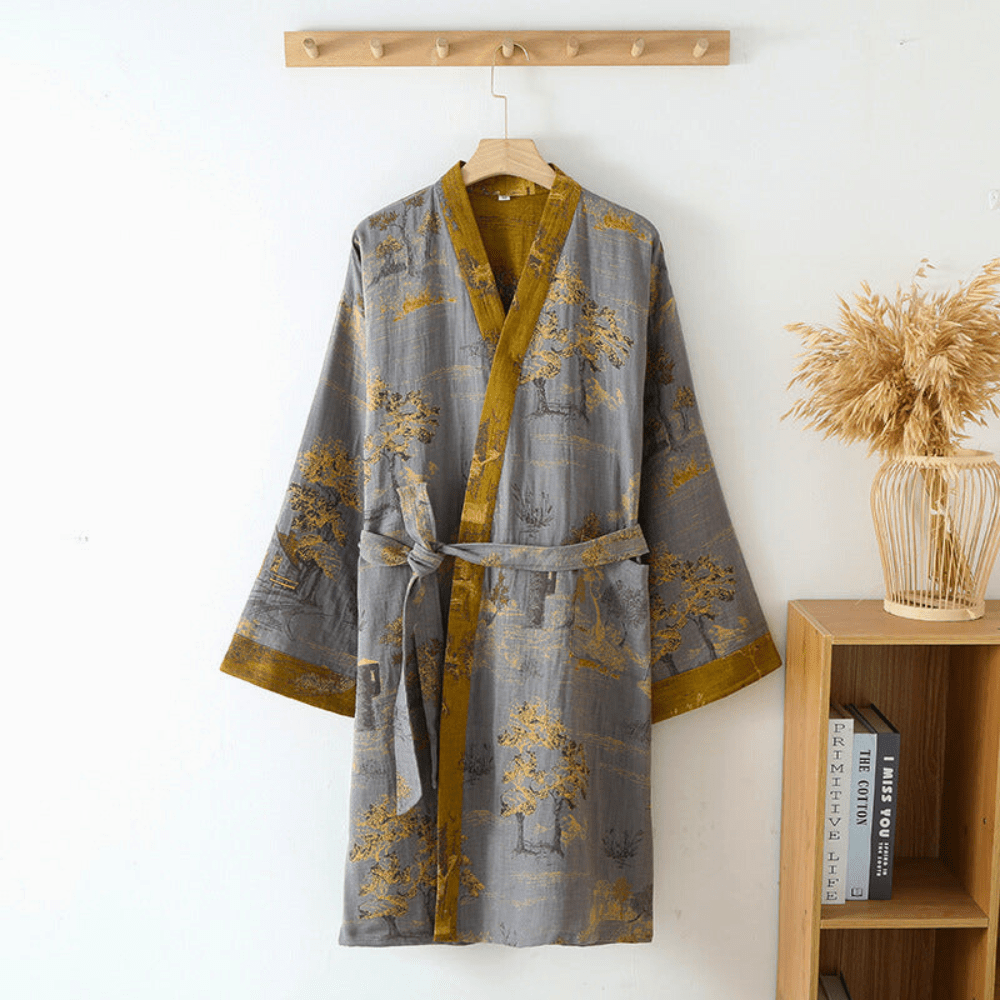 Unisex Kimono Bademantel im Retro-Stil 2