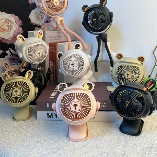 Unisex Kompakter Desktop-Lüfter mit Verspielten Tiermotiven 1