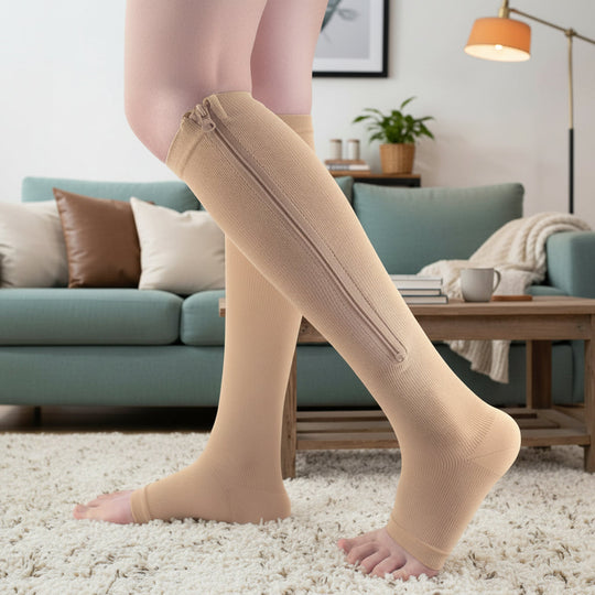 Unisex Kompressionsstrümpfe mit Reißverschluss 0