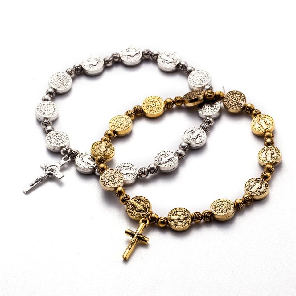 Unisex Kreuzarmband mit Gold- und Silberakzenten 1