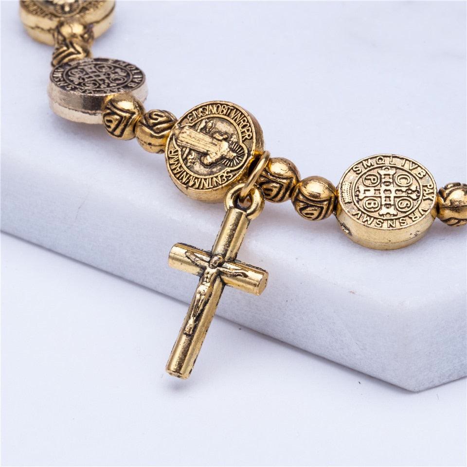 Unisex Kreuzarmband mit Gold- und Silberakzenten 3