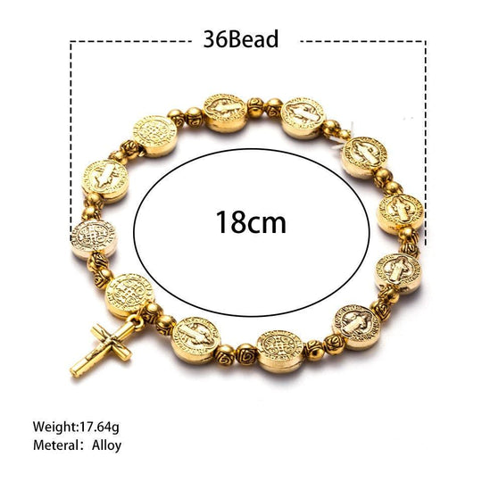 Unisex Kreuzarmband mit Gold- und Silberakzenten 7
