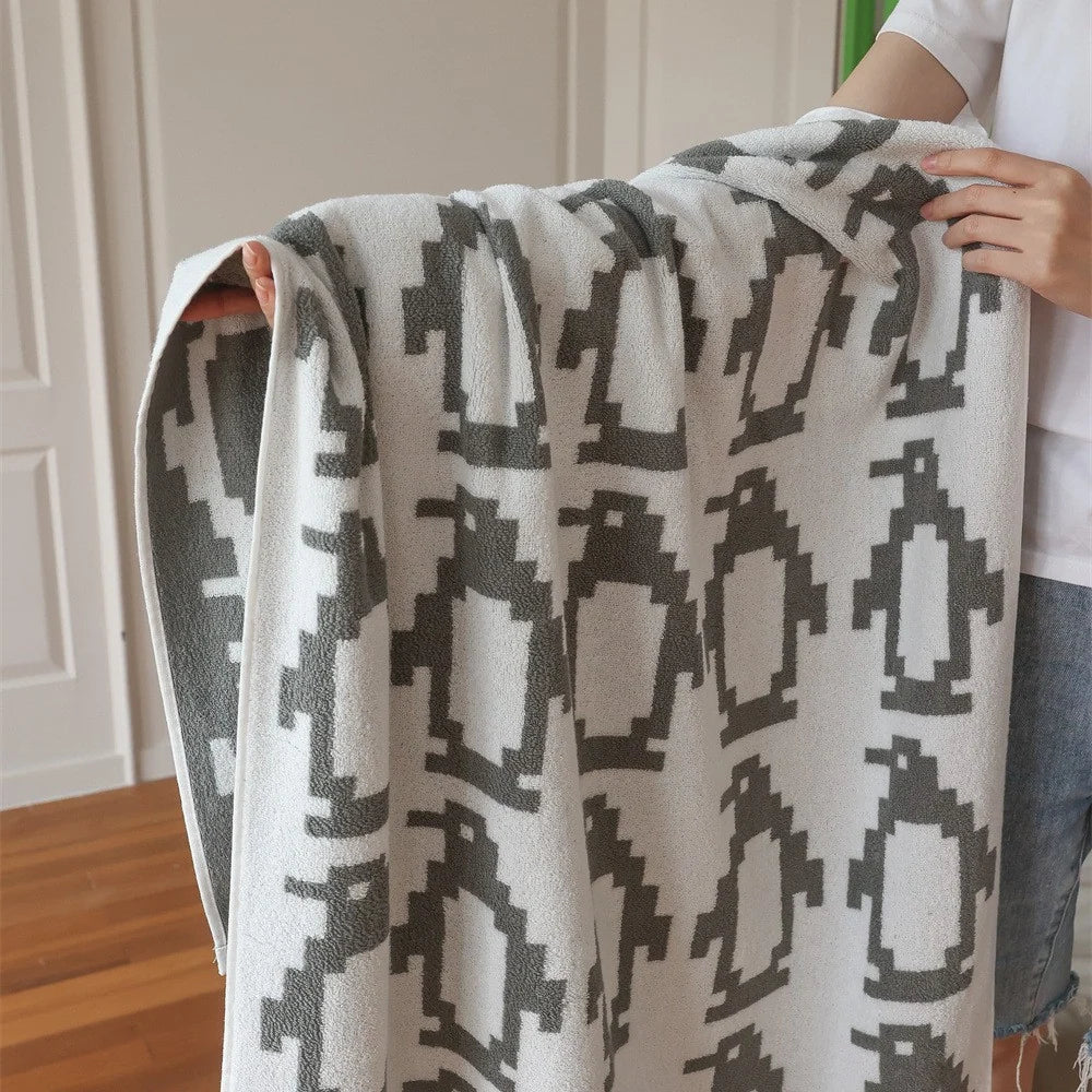 Unisex Kuscheldecke mit Jacquard-Teddymuster und extraweichem Fleece 10