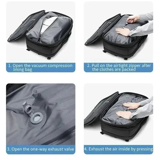 Unisex Laptop Rucksack Komprimierbar mit 17 Zoll Laptopfach für Reisen und Business 4