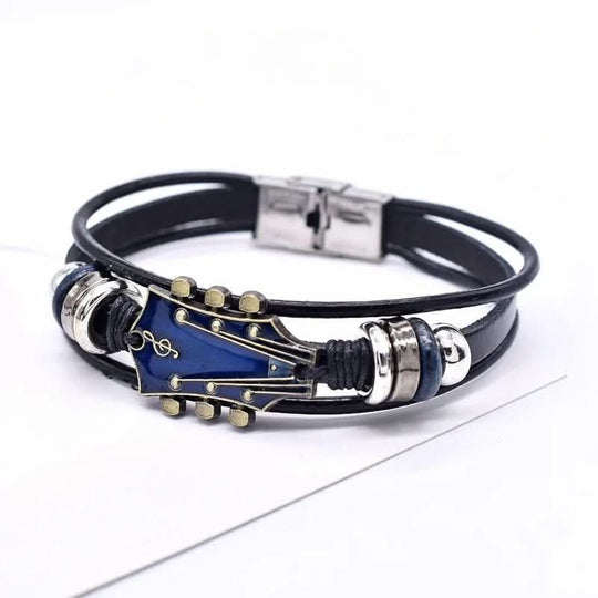 Unisex Lederarmband mit Gitarren-inspiriertem Design 9