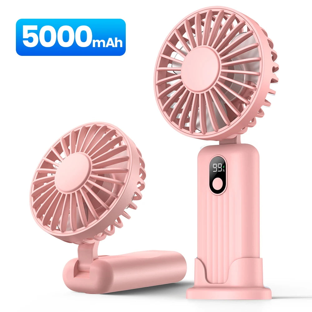 Unisex Mini-Handventilator Tragbar mit USB-Aufladung und 3 Geschwindigkeitsstufen 11