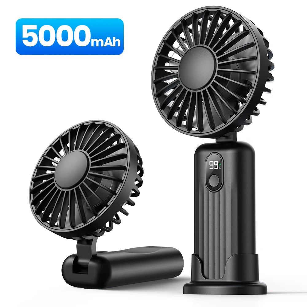 Unisex Mini-Handventilator Tragbar mit USB-Aufladung und 3 Geschwindigkeitsstufen 12