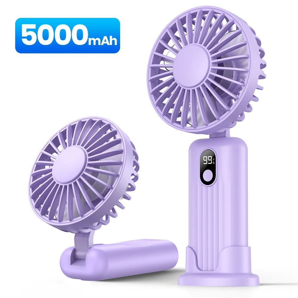 Unisex Mini-Handventilator Tragbar mit USB-Aufladung und 3 Geschwindigkeitsstufen 7