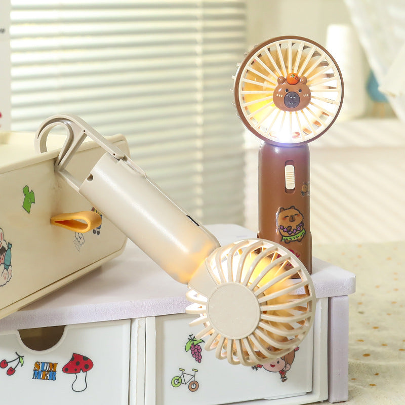 Unisex Mini-Handventilator mit LED-Licht und Clip-Funktion Tragbar 2
