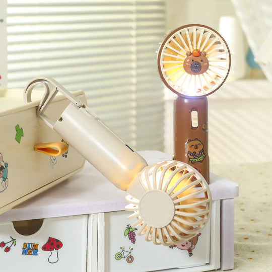 Unisex Mini-Handventilator mit LED-Licht und Clip-Funktion Tragbar 2
