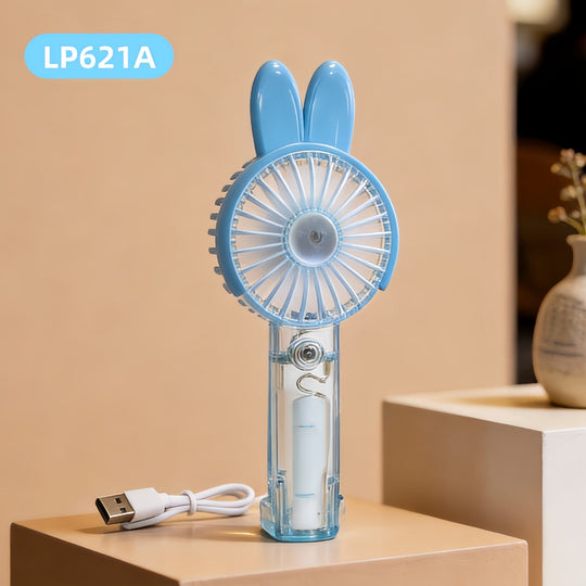 Unisex Mini-Handventilator mit klappbarem Ständer und leisem Motor 17