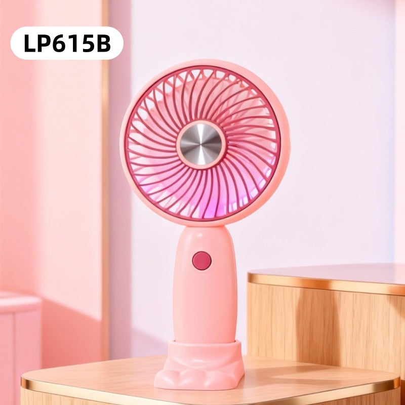 Unisex Mini-Handventilator mit klappbarem Ständer und leisem Motor 20