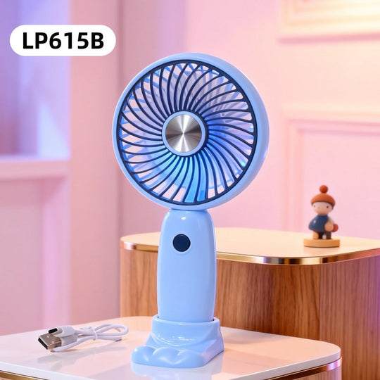 Unisex Mini-Handventilator mit klappbarem Ständer und leisem Motor 22