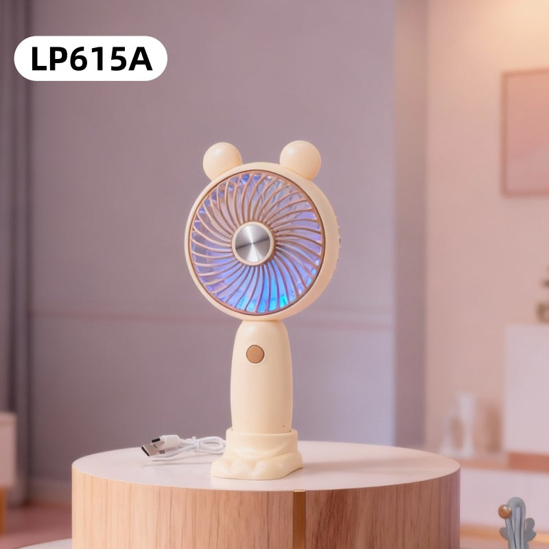 Unisex Mini-Handventilator mit klappbarem Ständer und leisem Motor 4