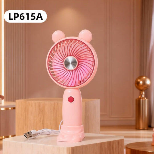 Unisex Mini-Handventilator mit klappbarem Ständer und leisem Motor 8