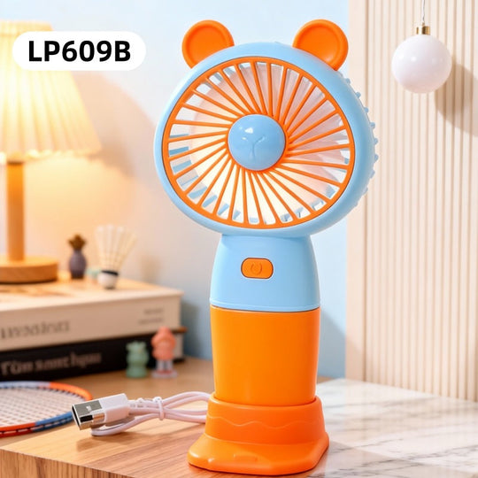 Unisex Mini-Tischventilator Tragbar Wiederaufladbar mit LED-Stimmungslicht und USB-Ladefunktion 11