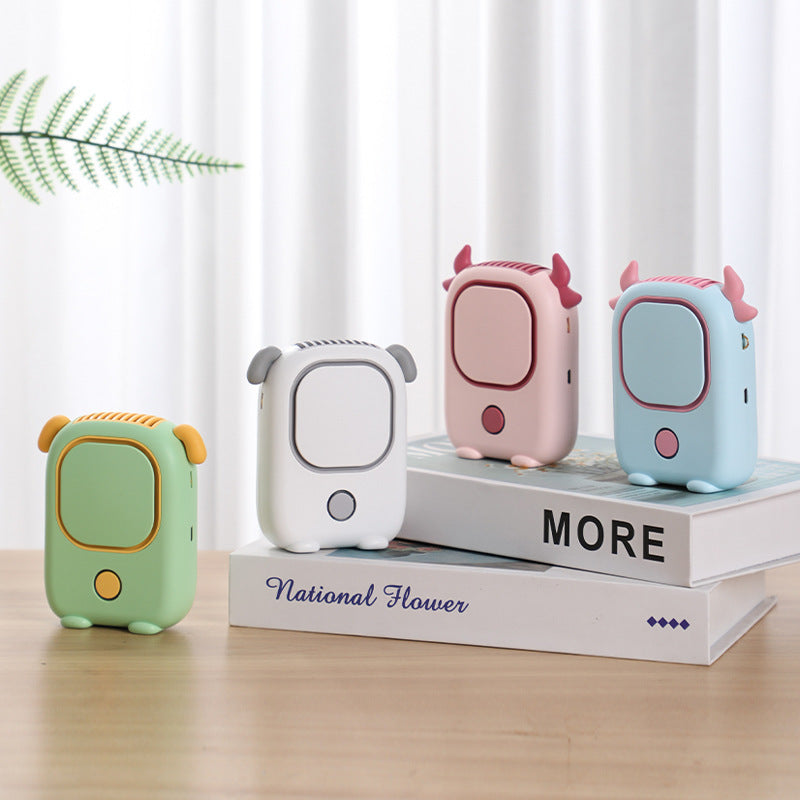 Unisex Mini USB-Ventilator Tragbar mit Kuh-Design 1