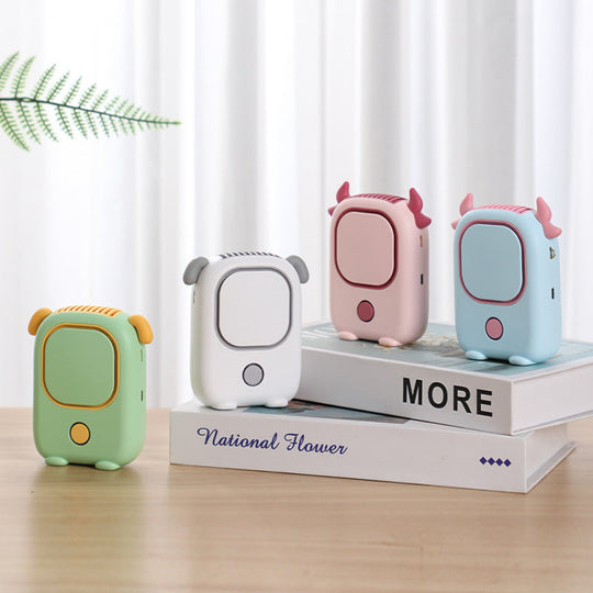 Unisex Mini USB-Ventilator Tragbar mit Kuh-Design 1