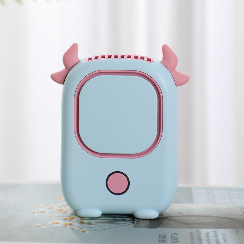 Unisex Mini USB-Ventilator Tragbar mit Kuh-Design 5