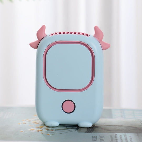 Unisex Mini USB-Ventilator Tragbar mit Kuh-Design 5