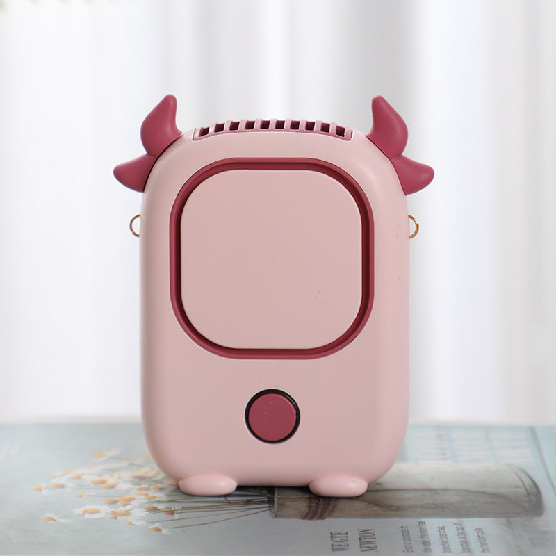 Unisex Mini USB-Ventilator Tragbar mit Kuh-Design 7