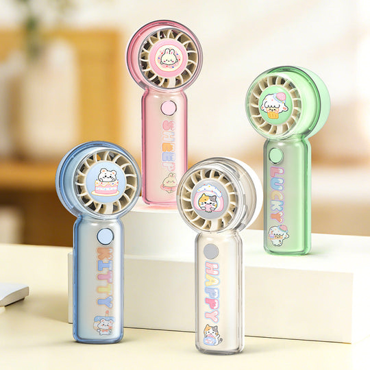 Unisex Mini Ventilator mit Katzenmotiv Tragbar und Leise 4