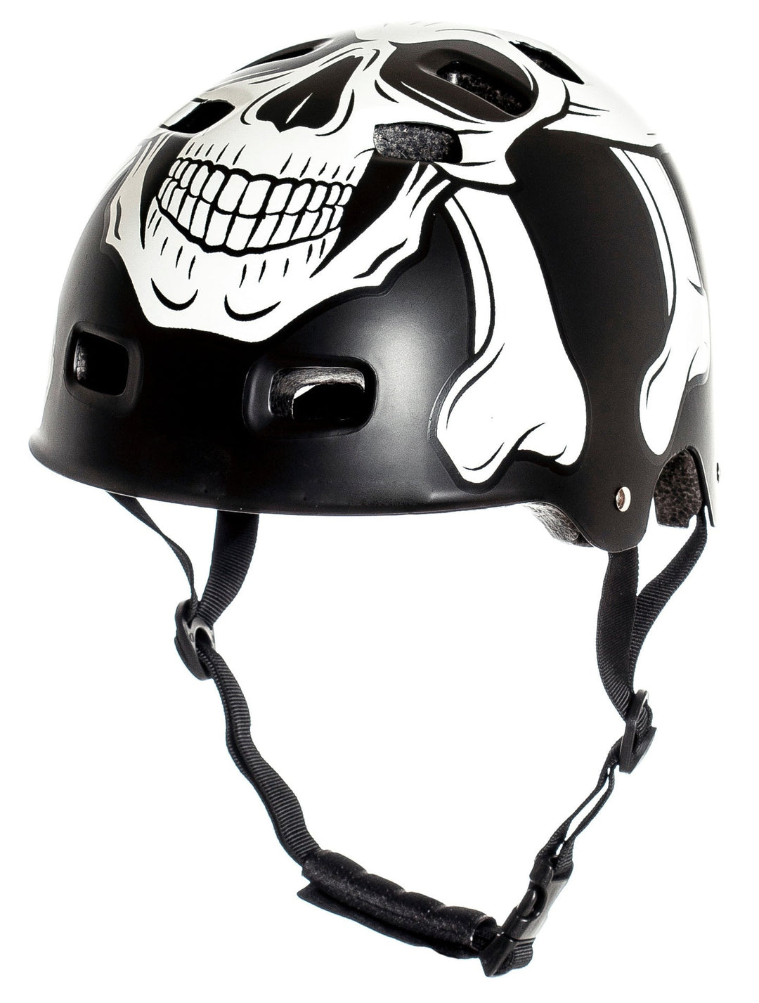 Unisex Multisport-Helm mit Totenkopf-Motiv und verstellbarem Kinnriemen 0
