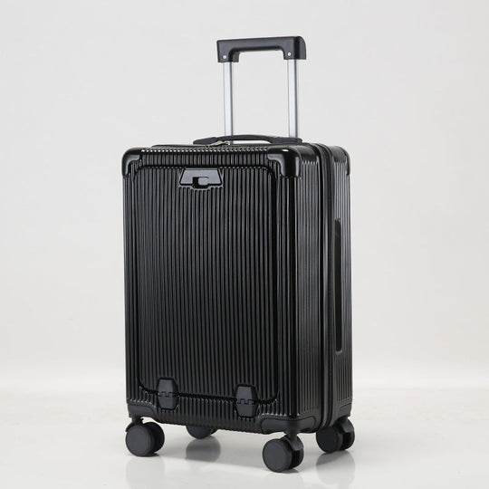 Unisex Reisekoffer Kompakt Mit Geripptem Design Und 360-Grad-Spinnerrädern 1