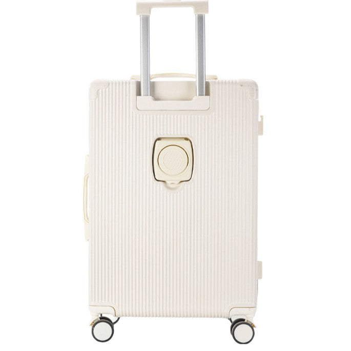 Unisex Reisekoffer Kompakt Mit Geripptem Design Und 360-Grad-Spinnerrädern 3