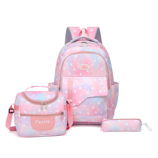 Unisex Rucksack-Set mit Sternmuster Funktional und Vielseitig 3