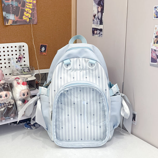 Unisex Rucksack Transparent Gestreift Modern 0