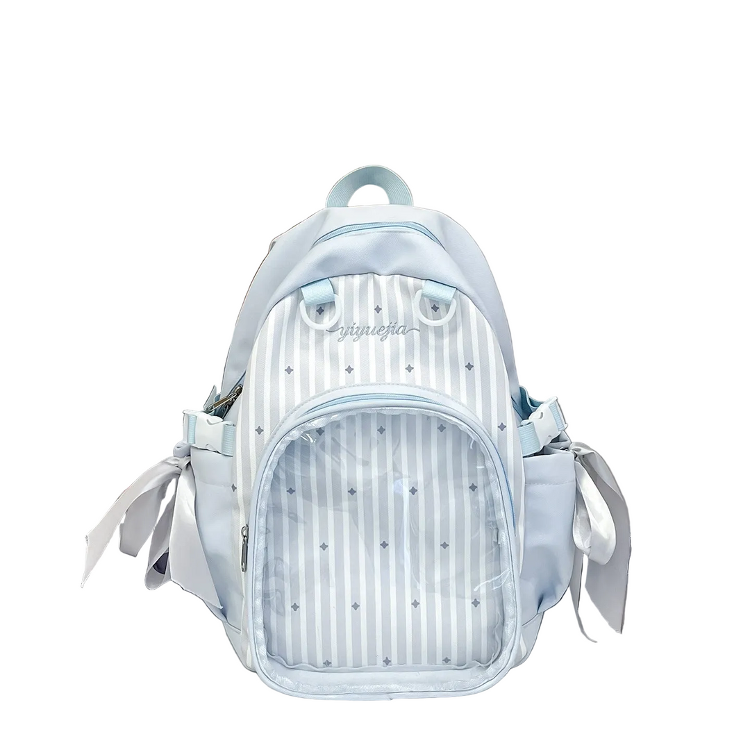 Unisex Rucksack Transparent Gestreift Modern