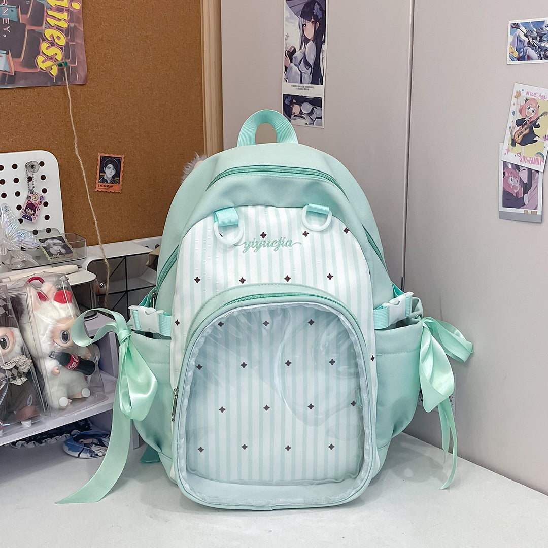 Unisex Rucksack Transparent Gestreift Modern 2