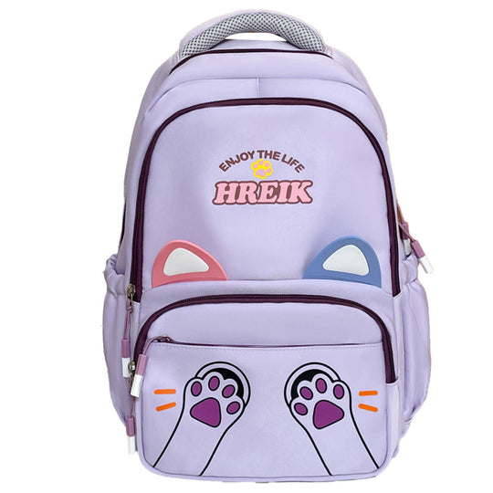Unisex Rucksack mit Katzenohren und Verspielt Design für Schule und Freizeit 1
