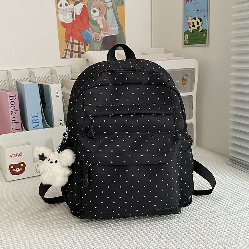 Unisex Rucksack mit Polka-Dot-Muster Verspielt 4