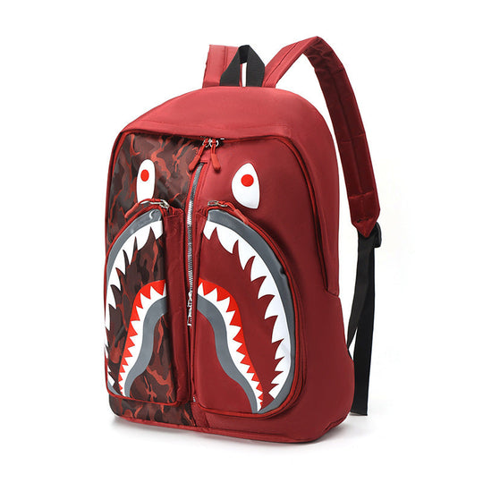 Unisex Rucksack mit verspieltem Hai-Motiv 3