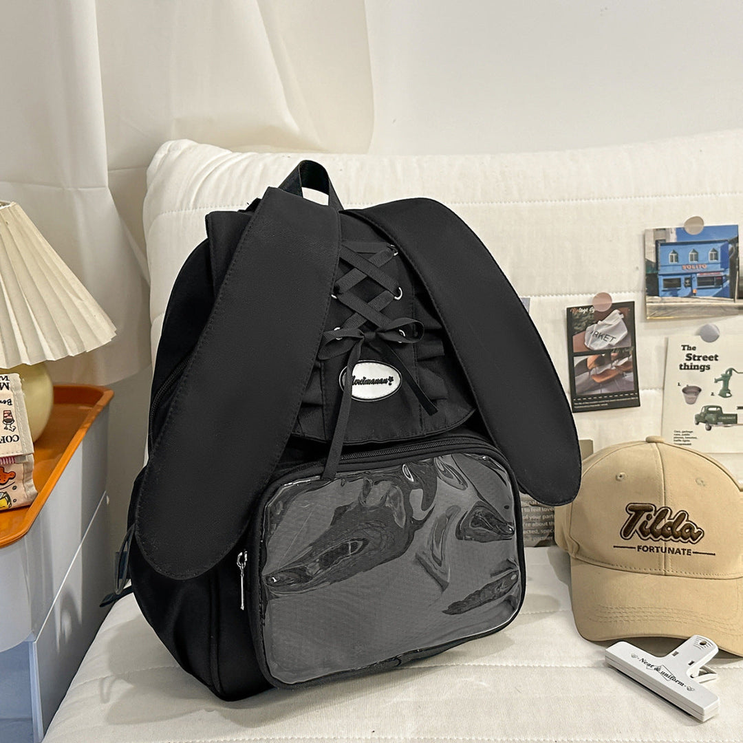 Unisex Rucksack mit verspieltem Hasenohren-Design 1