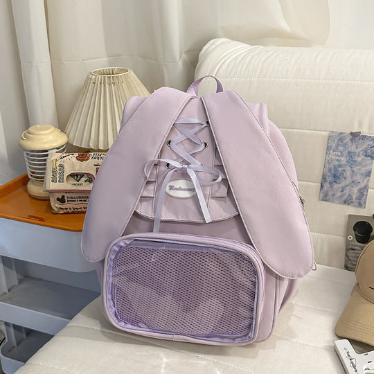 Unisex Rucksack mit verspieltem Hasenohren-Design 4