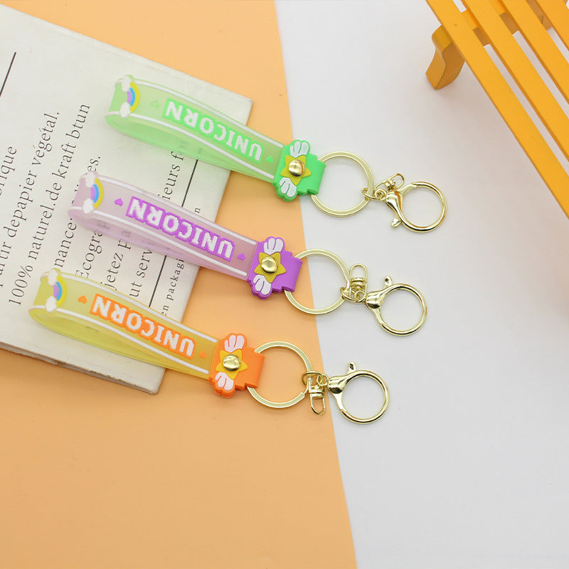 Unisex Schlüsselanhänger Einhorn Design Charm 2